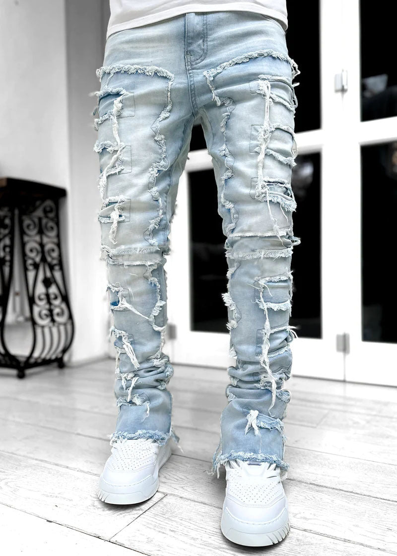 Fitted Stacked Jeans For Men