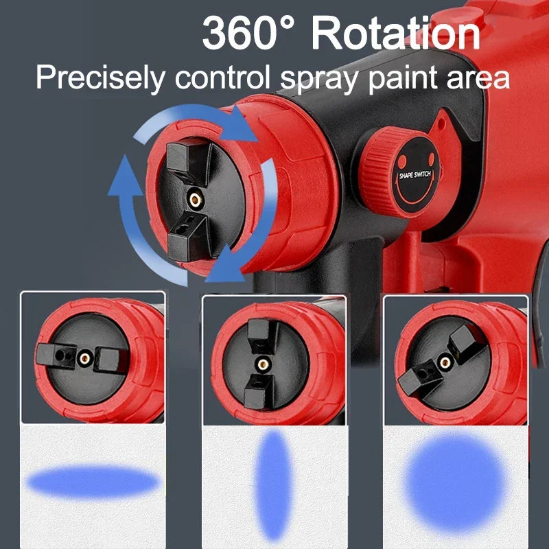 800ML Electric Spray Gun Handheld Cordless High Power Electric Paint Sprayer for Makita/Dewalt/Bosch/Milwaukee/Ryobi 18V Battery